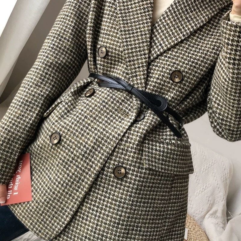  Thắt lưng nữ da bò thật AGANA dây nịt da thật đai váy da thật Hàn Quốc cao cấp phong cách hiện đại - Màu Nâu Đậm - DNT023 