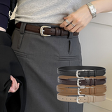  Thắt lưng nữ da bò thật AGANA dây nịt da thật đai váy da thật Hàn Quốc cao cấp phong cách hiện đại - DNT011 