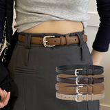  Thắt lưng nữ da bò thật AGANA dây nịt da thật đai váy da thật Hàn Quốc cao cấp phong cách hiện đại - DNT011 