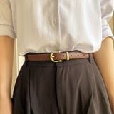  Thắt lưng nữ da bò thật AGANA dây nịt da thật đai váy da thật Hàn Quốc cao cấp phong cách hiện đại - DNT001 