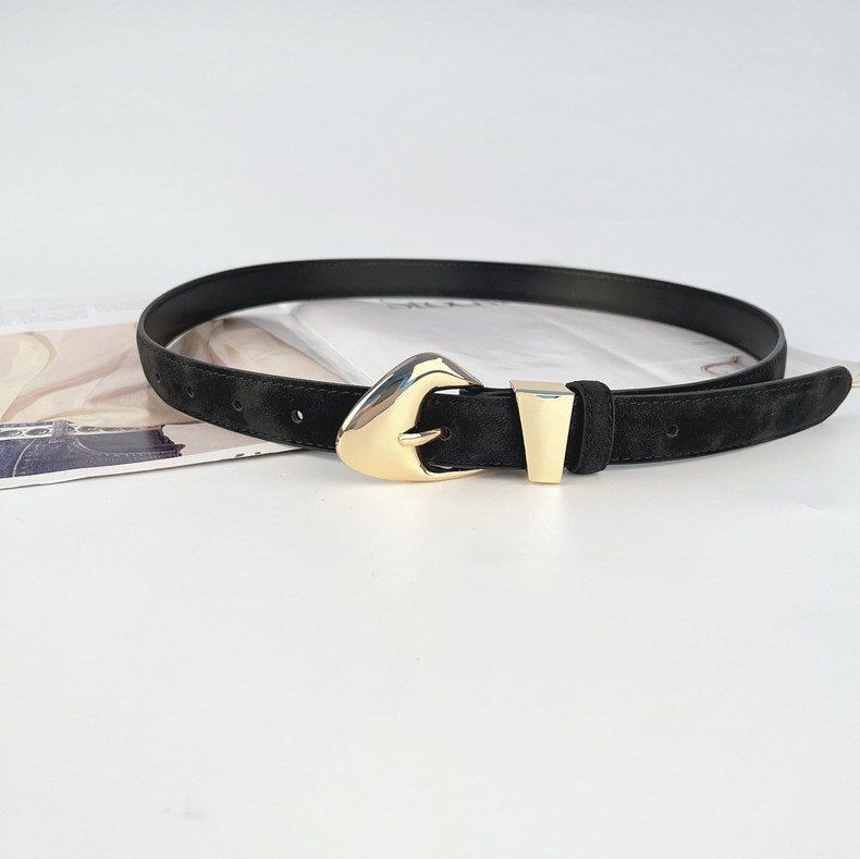  Thắt lưng nữ da bò thật AGANA dây nịt da thật đai váy da thật Hàn Quốc cao cấp phong cách hiện đại - DNT020 