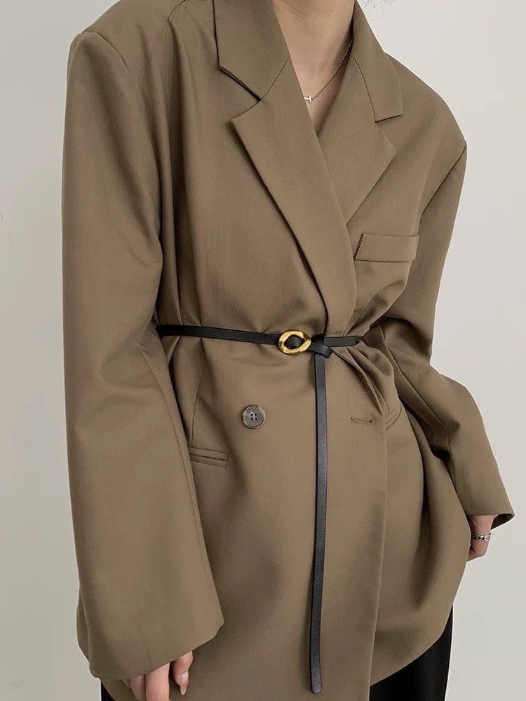  Thắt lưng nữ da bò thật AGANA dây nịt da thật đai váy da thật Hàn Quốc cao cấp phong cách hiện đại - DNT003 