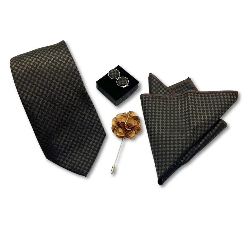  Set cà vạt nam 4 món cao cấp làm quà tặng, caravat đẹp sang trọng - SCR003 