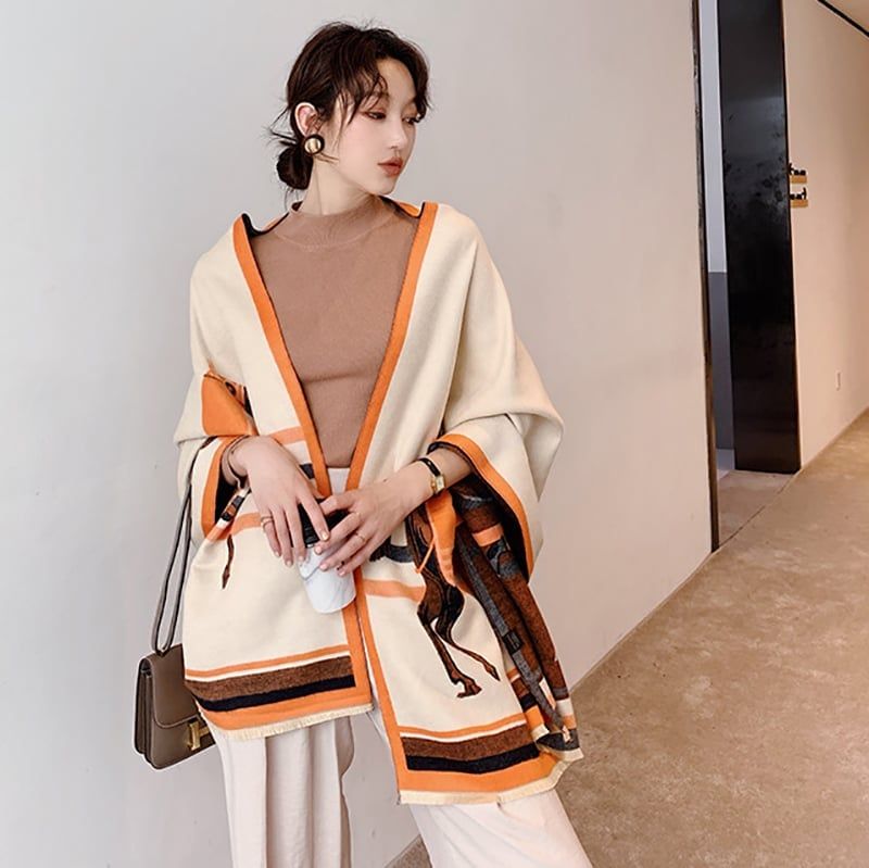  Khăn quàng choàng cổ len Cashmere cho nữ giữ ấm cao cấp phong cách Hàn Quốc đẹp sang trọng AGANA - KC469 