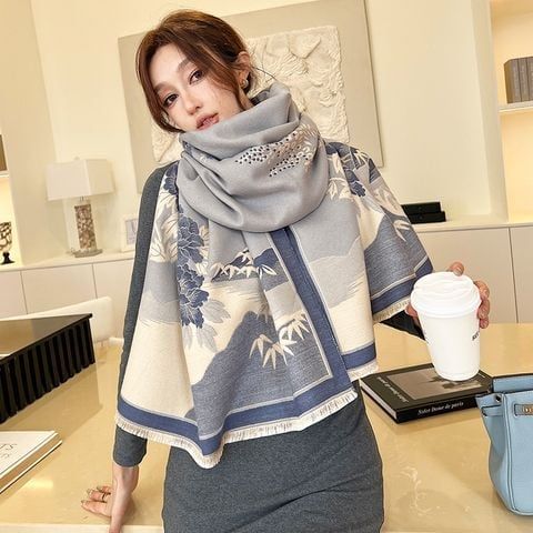  Khăn quàng choàng cổ len Cashmere cho nữ giữ ấm cao cấp phong cách Hàn Quốc đẹp sang trọng AGANA Khăn Phụ Kiện - KC478 