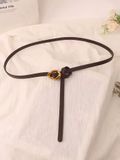  Thắt lưng nữ da bò thật AGANA dây nịt da thật đai váy da thật Hàn Quốc cao cấp phong cách hiện đại - DNT003 