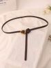  Thắt lưng nữ da bò thật AGANA dây nịt da thật đai váy da thật Hàn Quốc cao cấp phong cách hiện đại - DNT003 