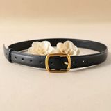  Thắt lưng nữ da bò thật AGANA dây nịt da thật đai váy da thật Hàn Quốc cao cấp phong cách hiện đại - DNT002 