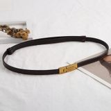  Thắt lưng nữ da bò thật AGANA dây nịt da thật đai váy da thật Hàn Quốc cao cấp phong cách hiện đại - DNT022 