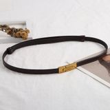  Thắt lưng nữ da bò thật AGANA dây nịt da thật đai váy da thật Hàn Quốc cao cấp phong cách hiện đại - DNT022 