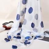  Quà tặng 20/11 cho sếp nữ, vợ, cô giáo, giáo viên nữ, mẹ và bạn gái, người yêu nữ quà tặng Khăn quàngchoàng cổ lụa cao cấp cho nữ văn phòng sở đẹp màu trắng AGANA - KS174 