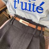  Thắt lưng nữ da bò thật AGANA dây nịt da thật đai váy da thật Hàn Quốc cao cấp phong cách hiện đại - DNT007 