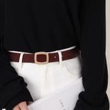  Thắt lưng nữ da bò thật AGANA dây nịt da thật đai váy da thật Hàn Quốc cao cấp phong cách hiện đại - DNT005 