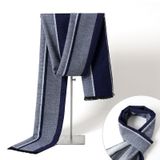  Quà tặng 20/10 cho đối tác nam, sếp nam, đồng nghiệp nam, người yêu nam ,bạn bè, anh trai hoặc người thân quà tặng Khăn quàng choàng cổ nam Hàng Hiệu & Cao Cấp - Khăn len cashmere giữ ấm họa tiết màu Xám, xanh Dương - KN011 