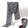  Quà tặng 20/10 cho đối tác nam, sếp nam, đồng nghiệp nam, người yêu nam ,bạn bè, anh trai hoặc người thân quà tặng Khăn quàng choàng cổ nam Hàng Hiệu & Cao Cấp - Khăn len cashmere giữ ấm họa tiết caro màu Xám - KN013 