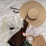  Quà tặng 20/10 cho sếp nữ, vợ, cô giáo, giáo viên nữ, mẹ và bạn gái, người yêu nữ quà tặng Mũ nón cói đi biển rộng vành tròn đẹp cho nữ AGANA - NC495 