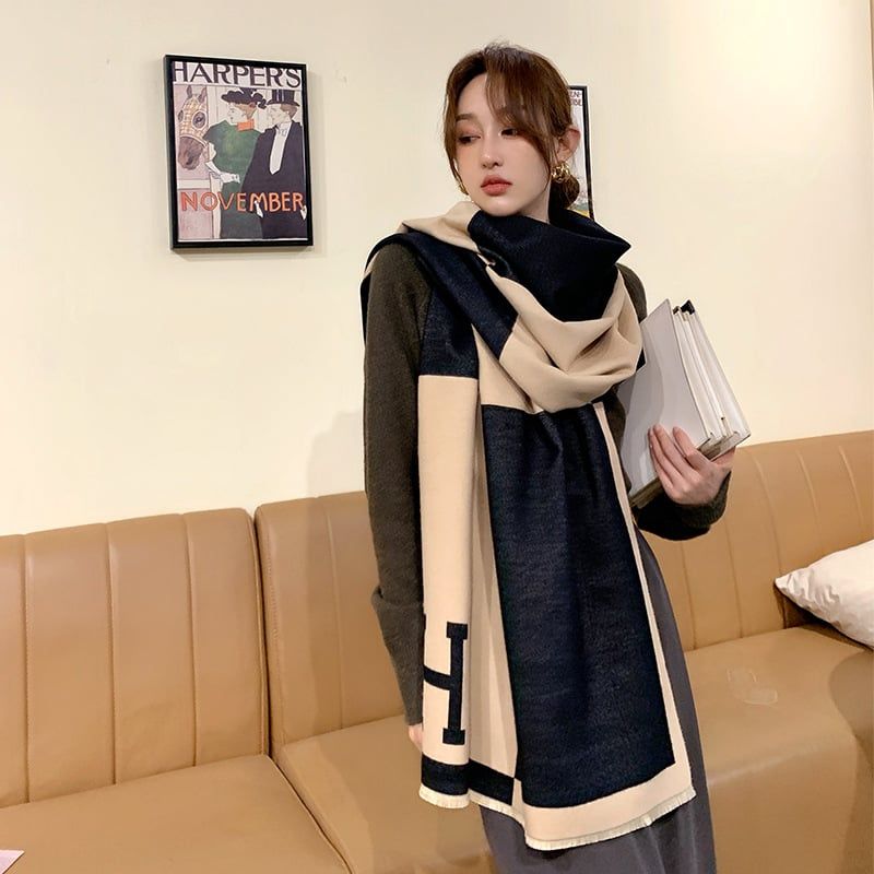  Khăn quàng choàng cổ len Cashmere cho nữ giữ ấm cao cấp phong cách Hàn Quốc đẹp sang trọng AGANA - KC471 