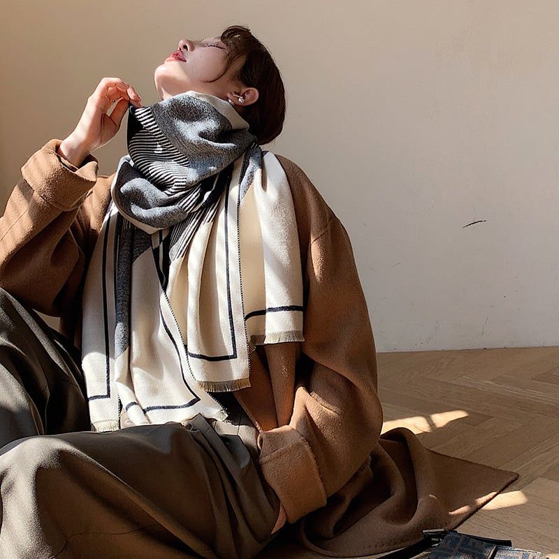  Khăn quàng choàng cổ len Cashmere cho nữ giữ ấm cao cấp phong cách Hàn Quốc đẹp sang trọng AGANA - KC465 