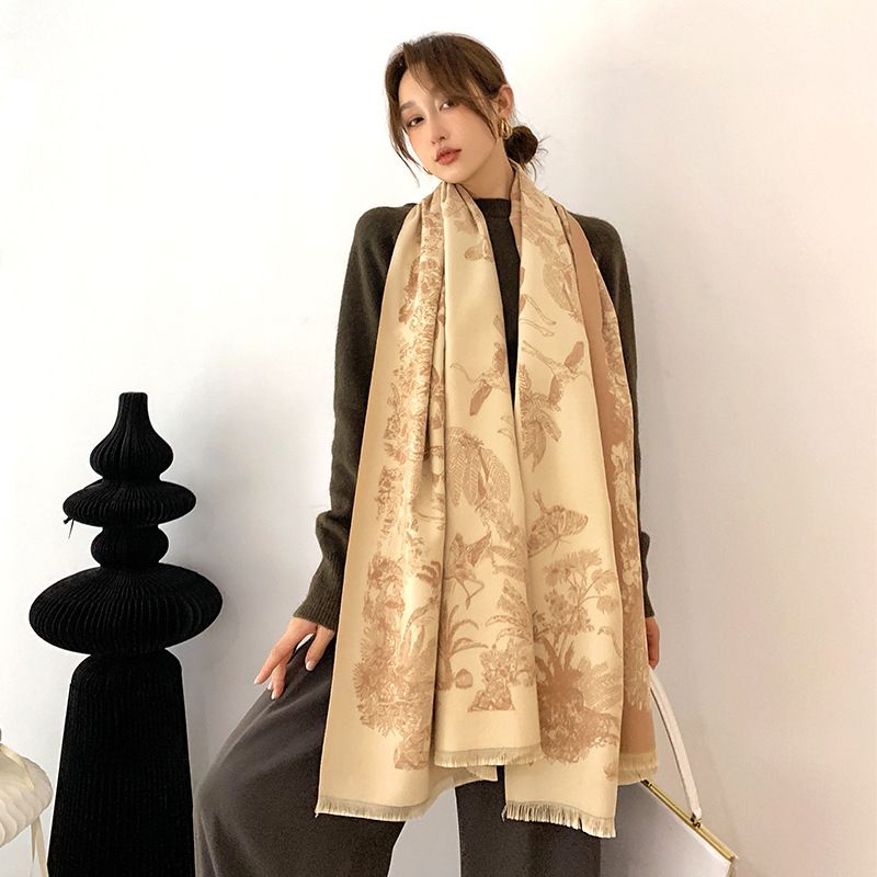  Khăn quàng choàng cổ len Cashmere giữ ấm cao cấp phong cách Hàn Quốc đẹp sang trọng - KC408 