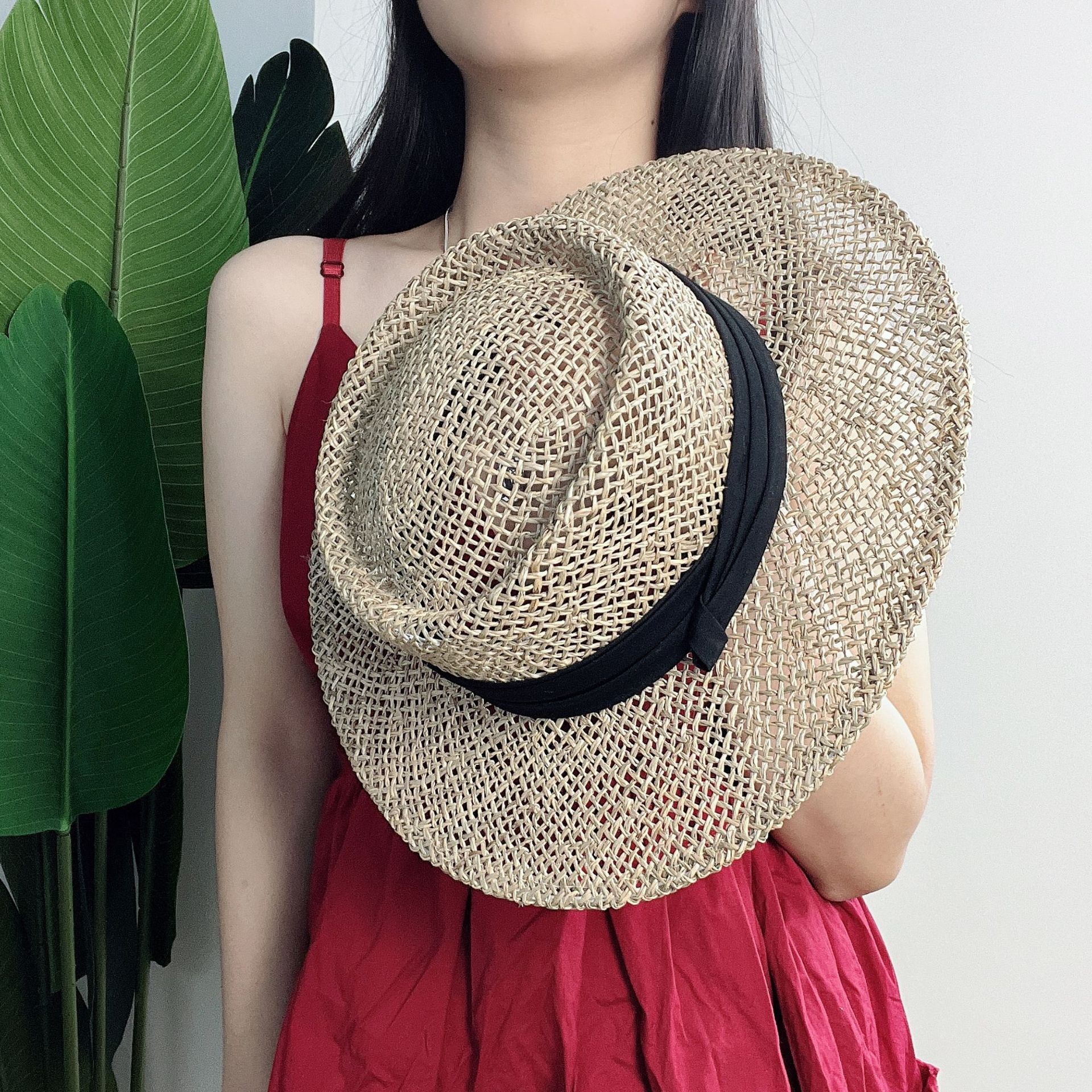  Quà tặng 20/10 cho sếp nữ, vợ, cô giáo, giáo viên nữ, mẹ và bạn gái, người yêu nữ quà tặng Mũ nón cói đi biển rộng vành tròn đẹp cho nữ AGANA - NC509 