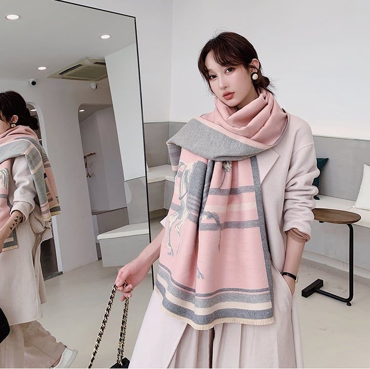  Khăn quàng choàng cổ len Cashmere cho nữ giữ ấm cao cấp phong cách Hàn Quốc đẹp sang trọng AGANA - KC468 