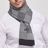  Quà tặng 20/10 cho đối tác nam, sếp nam, đồng nghiệp nam, người yêu nam ,bạn bè, anh trai hoặc người thân quà tặng Khăn quàng choàng cổ nam Hàng Hiệu & Cao Cấp - Khăn len houndstooth giữ ấm họa tiết caro màu xám - KN004 