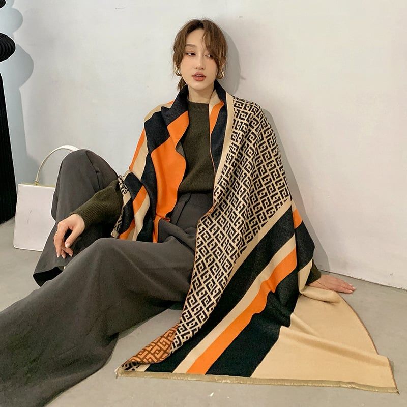  Khăn quàng choàng cổ len Cashmere cho nữ giữ ấm cao cấp phong cách Hàn Quốc đẹp sang trọng AGANA - KC475 