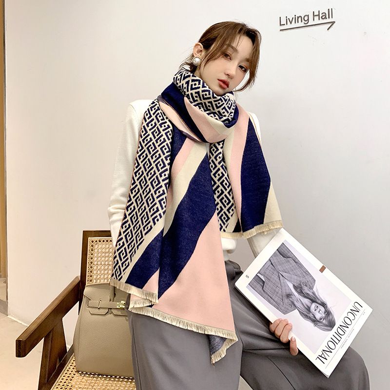  Khăn quàng choàng cổ len Cashmere cho nữ giữ ấm cao cấp phong cách Hàn Quốc đẹp sang trọng AGANA - KC474 