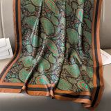  Quà tặng 20/10 cho sếp nữ, vợ, cô giáo, giáo viên nữ, mẹ và bạn gái, người yêu nữ quà tặng Khăn quàngchoàng cổ lụa cao cấp cho nữ văn phòng sở đẹp màu xanh rêu AGANA - KS218 