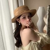  Quà tặng 20/10 cho sếp nữ, vợ, cô giáo, giáo viên nữ, mẹ và bạn gái, người yêu nữ quà tặng Mũ nón cói đi biển rộng vành tròn đẹp cho nữ AGANA - NC504 