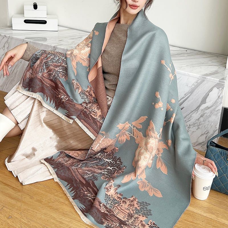  Khăn quàng choàng cổ len Cashmere cho nữ giữ ấm cao cấp phong cách Hàn Quốc đẹp sang trọng AGANA - KC461 