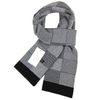 Khăn quàng choàng cổ nam Hàng Hiệu & Cao Cấp - Khăn len houndstooth giữ ấm họa tiết caro màu xám - KN004 