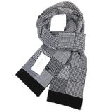  Quà tặng 20/10 cho đối tác nam, sếp nam, đồng nghiệp nam, người yêu nam ,bạn bè, anh trai hoặc người thân quà tặng Khăn quàng choàng cổ nam Hàng Hiệu & Cao Cấp - Khăn len houndstooth giữ ấm họa tiết caro màu xám - KN004 