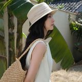  Quà tặng 20/10 cho sếp nữ, vợ, cô giáo, giáo viên nữ, mẹ và bạn gái, người yêu nữ quà tặng Mũ nón cói đi biển rộng vành tròn đẹp cho nữ AGANA - NC501 