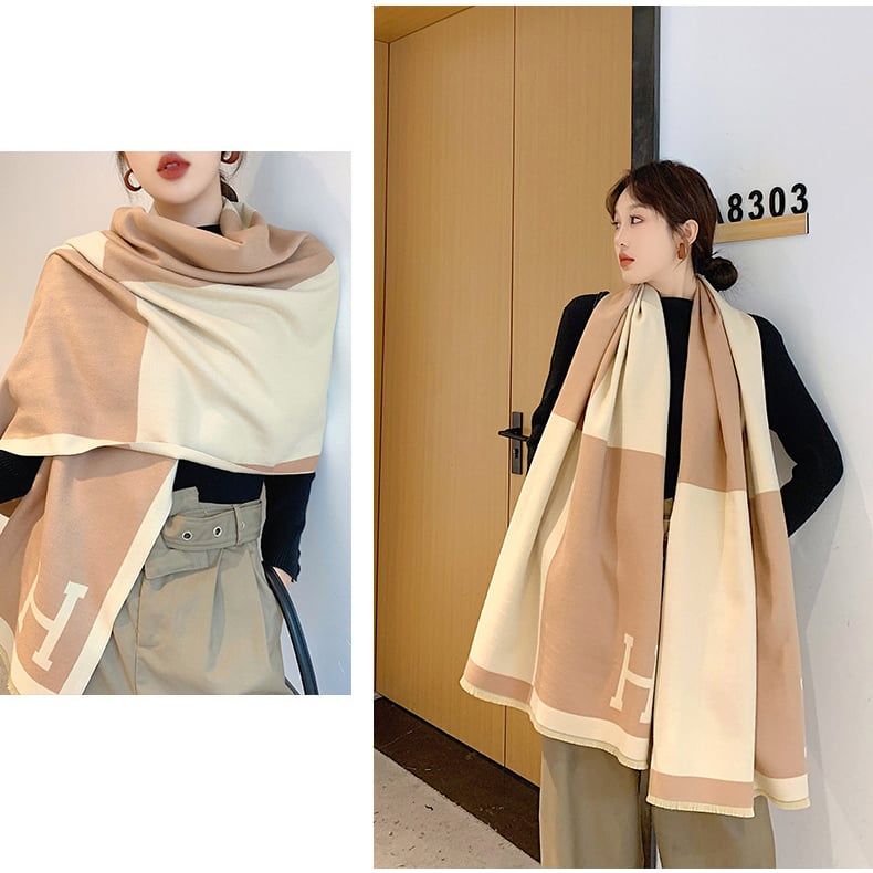  Khăn quàng choàng cổ len Cashmere cho nữ giữ ấm cao cấp phong cách Hàn Quốc đẹp sang trọng AGANA - KC470 