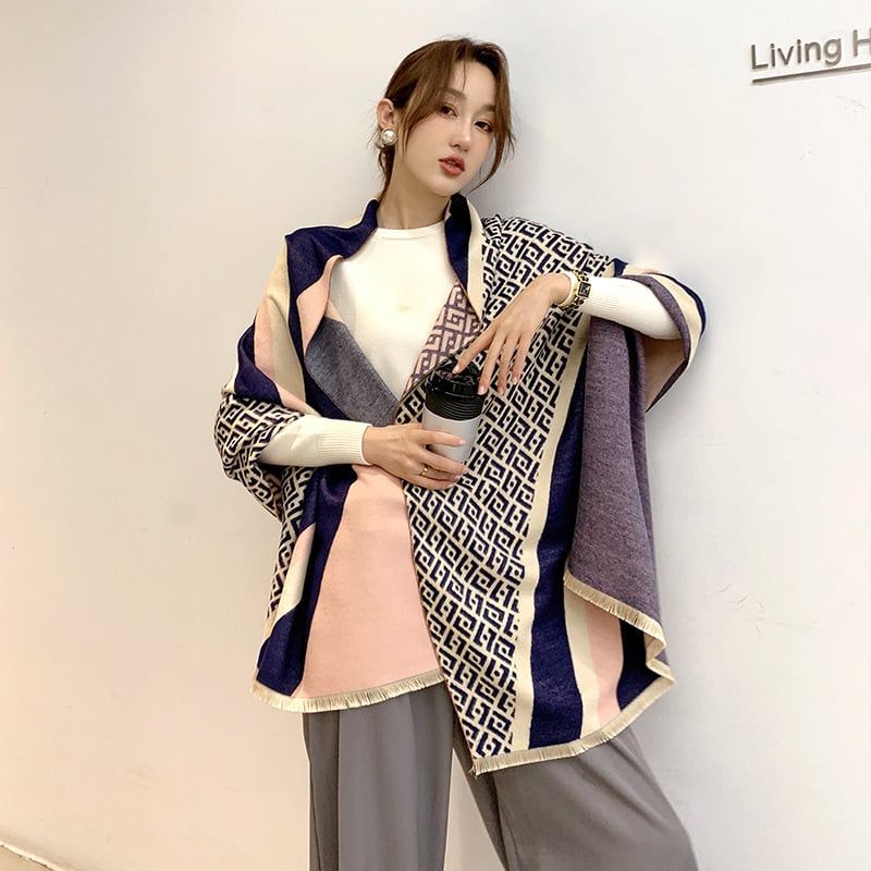  Khăn quàng choàng cổ len Cashmere cho nữ giữ ấm cao cấp phong cách Hàn Quốc đẹp sang trọng AGANA - KC474 