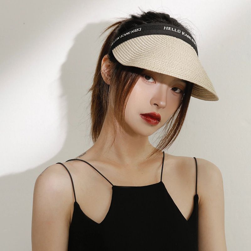  Quà tặng 20/10 cho sếp nữ, vợ, cô giáo, giáo viên nữ, mẹ và bạn gái, người yêu nữ quà tặng Mũ nón cói visor nửa đầu đi biển rộng vành tròn đẹp cho nữ AGANA - NC505 