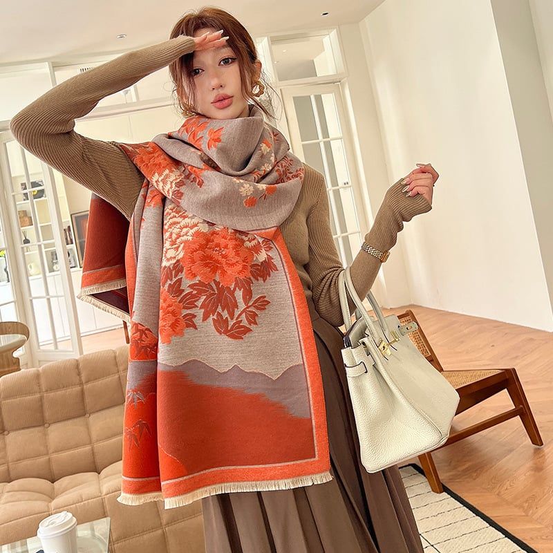  Khăn quàng choàng cổ len Cashmere cho nữ giữ ấm cao cấp phong cách Hàn Quốc đẹp sang trọng AGANA - KC477 