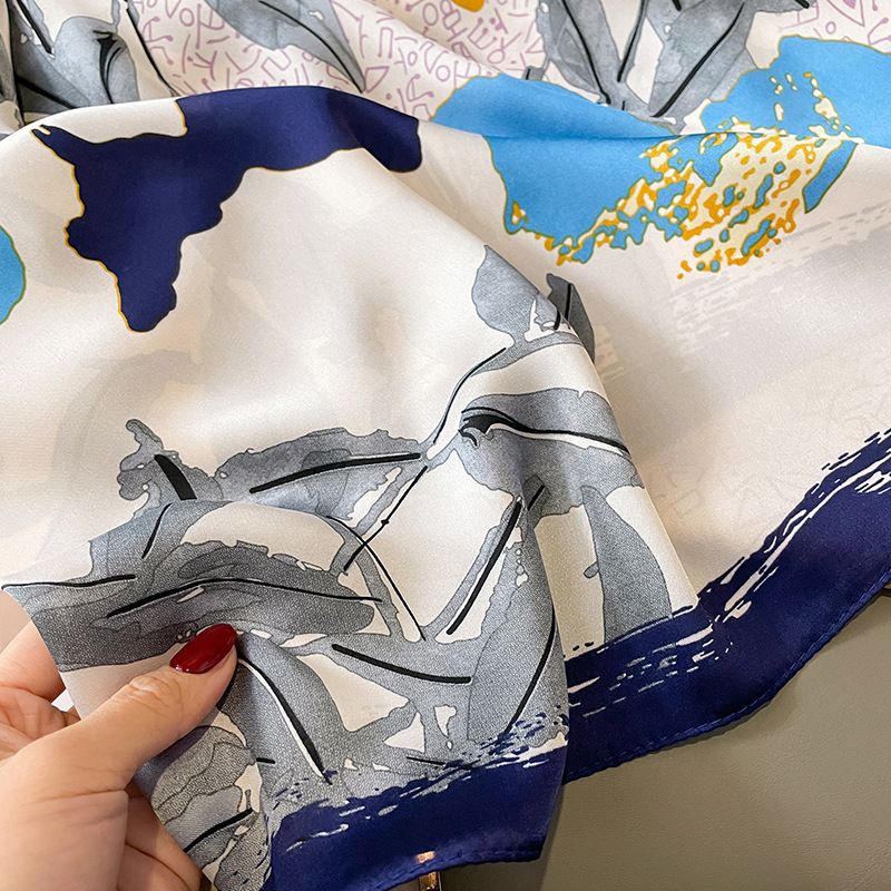  Quà tặng 20/10 cho sếp nữ, vợ, cô giáo, giáo viên nữ, mẹ và bạn gái, người yêu nữ quà tặng Khăn quàngchoàng cổ lụa cao cấp cho nữ văn phòng sở đẹp màu vàng xanh AGANA - KS213 