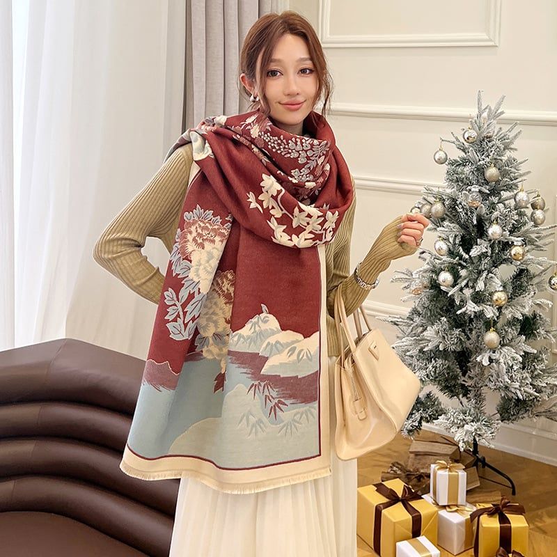  Khăn quàng choàng cổ len Cashmere cho nữ giữ ấm cao cấp phong cách Hàn Quốc đẹp sang trọng AGANA - KC479 