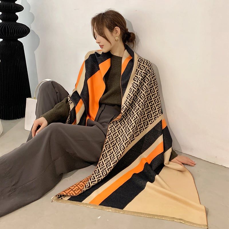  Khăn quàng choàng cổ len Cashmere cho nữ giữ ấm cao cấp phong cách Hàn Quốc đẹp sang trọng AGANA - KC475 