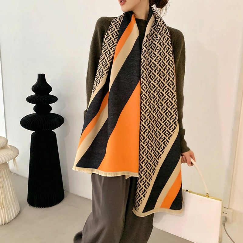  Khăn quàng choàng cổ len Cashmere cho nữ giữ ấm cao cấp phong cách Hàn Quốc đẹp sang trọng AGANA - KC475 