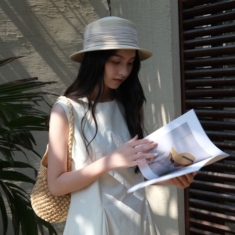  Quà tặng 20/10 cho sếp nữ, vợ, cô giáo, giáo viên nữ, mẹ và bạn gái, người yêu nữ quà tặng Mũ nón cói đi biển rộng vành tròn đẹp cho nữ AGANA - NC501 