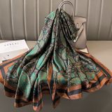  Quà tặng 20/10 cho sếp nữ, vợ, cô giáo, giáo viên nữ, mẹ và bạn gái, người yêu nữ quà tặng Khăn quàngchoàng cổ lụa cao cấp cho nữ văn phòng sở đẹp màu xanh rêu AGANA - KS218 