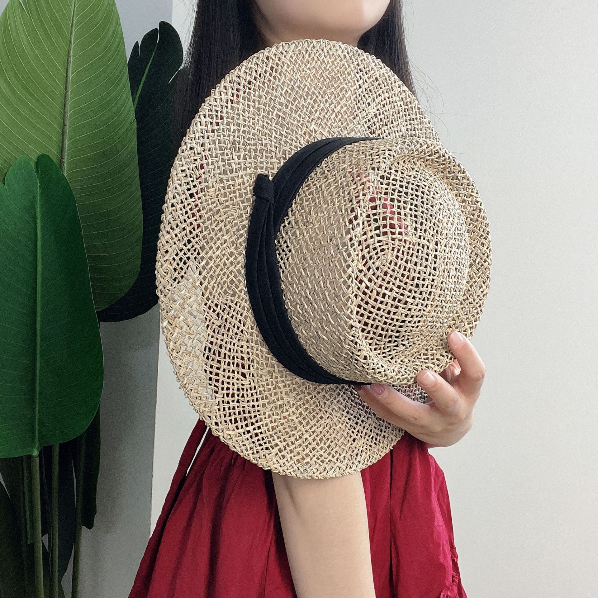  Quà tặng 20/10 cho sếp nữ, vợ, cô giáo, giáo viên nữ, mẹ và bạn gái, người yêu nữ quà tặng Mũ nón cói đi biển rộng vành tròn đẹp cho nữ AGANA - NC509 