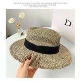  Quà tặng 20/10 cho sếp nữ, vợ, cô giáo, giáo viên nữ, mẹ và bạn gái, người yêu nữ quà tặng Mũ nón cói đi biển rộng vành tròn đẹp cho nữ AGANA - NC509 