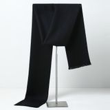  Khăn quàng choàng cổ nam Hàng Hiệu & Cao Cấp - Khăn len cashmere giữ ấm họa tiết màu Đen - KN007 