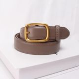  Thắt lưng nữ da bò thật AGANA dây nịt da thật đai váy da thật Hàn Quốc cao cấp phong cách hiện đại- Màu Đen - DNT002 