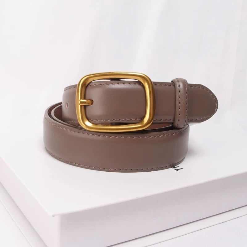  Thắt lưng nữ da bò thật AGANA dây nịt da thật đai váy da thật Hàn Quốc cao cấp phong cách hiện đại - DNT002 