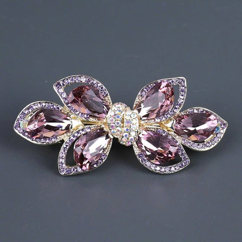  Kẹp (cặp) tóc cao cấp AGANA - Ghim kẹp tóc nữ đẹp đính đá hoa sang trọng phù hợp làm quà tặng mọi dịp - KDD108 